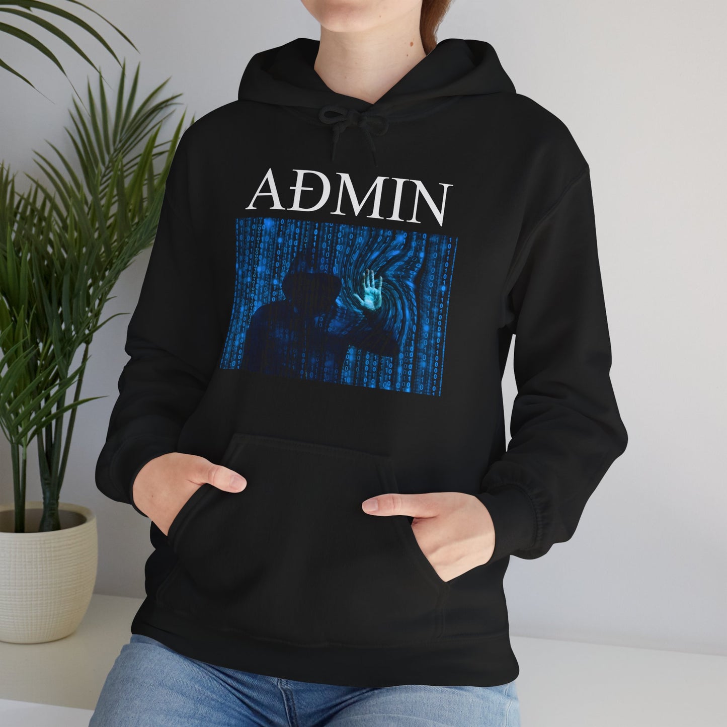 Data Manipulation Cotton Hoodie (black)