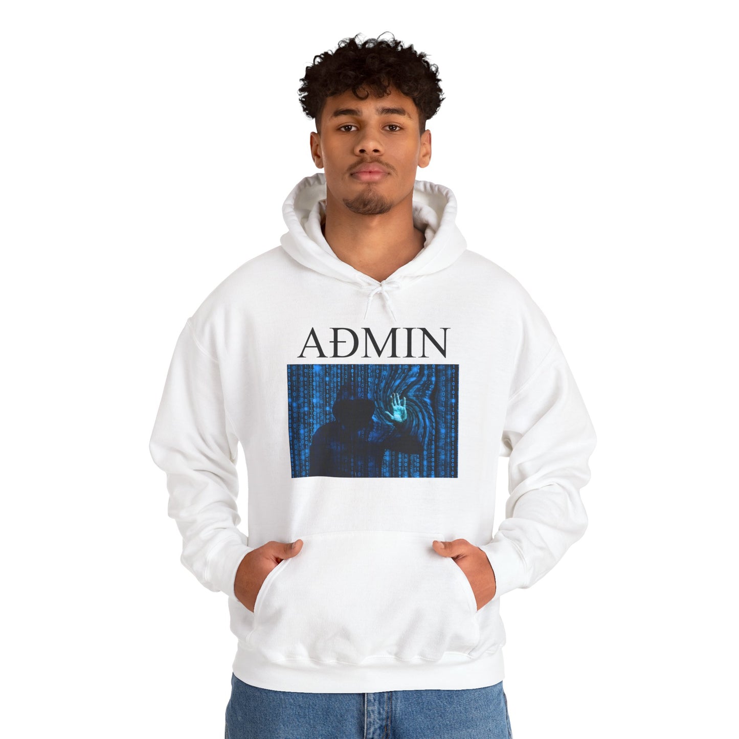 Data Manipulation Cotton Hoodie (white)