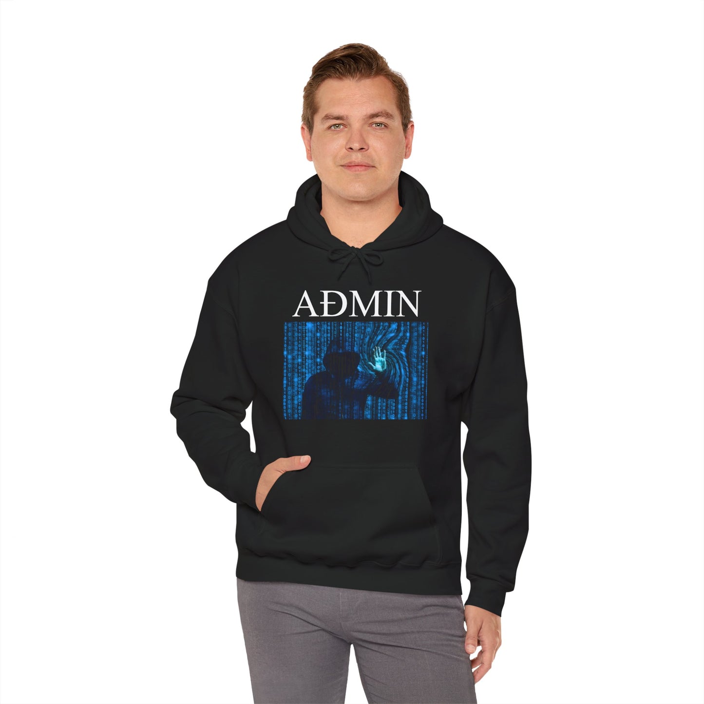 Data Manipulation Cotton Hoodie (black)