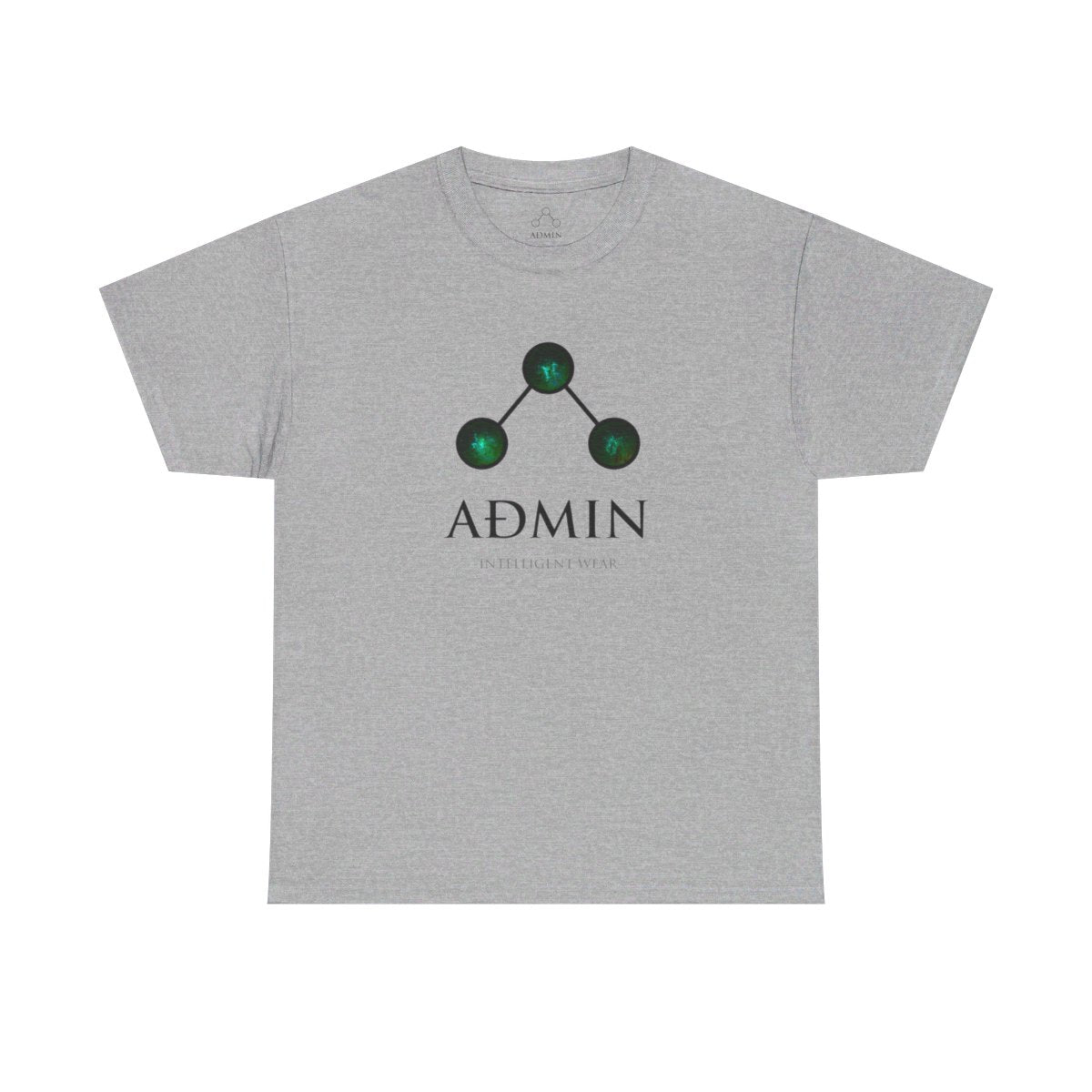 Gray Cotton Tee (green orbs)