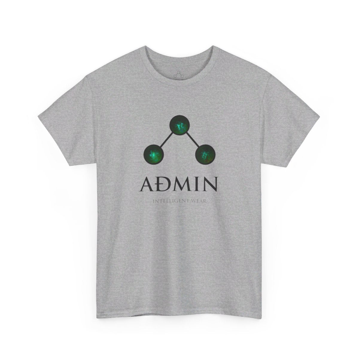 Gray Cotton Tee (green orbs)