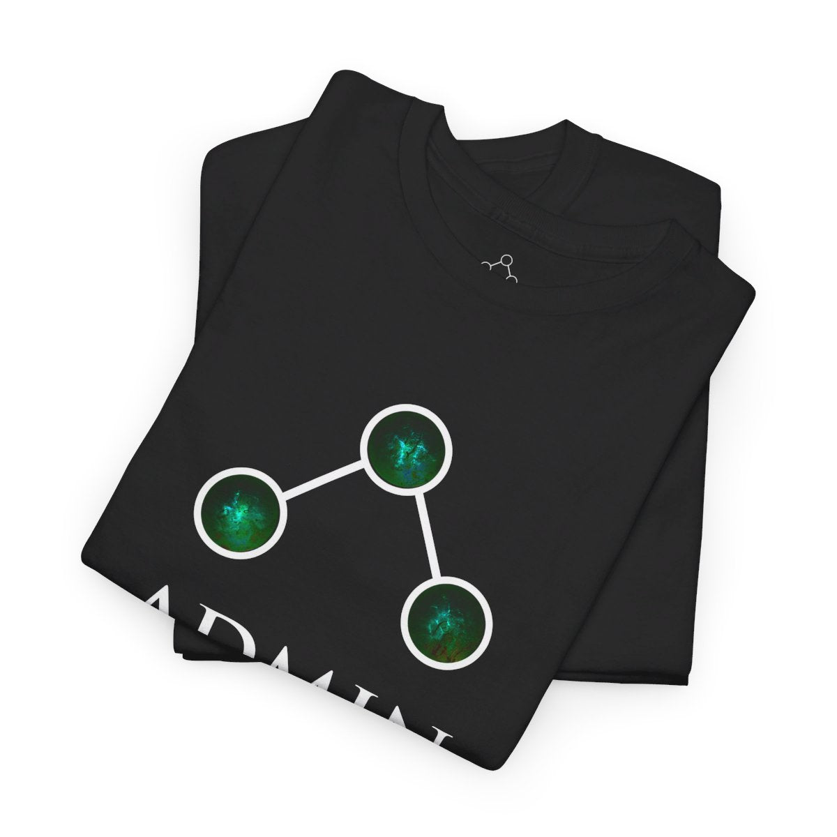 Black Cotton Tee (green orbs)