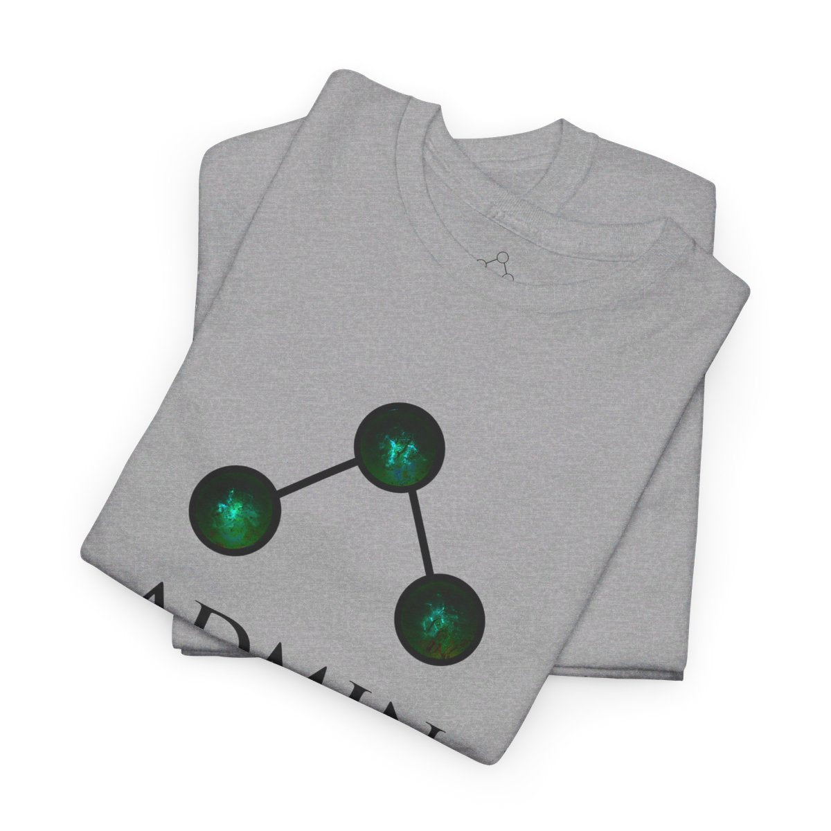 Gray Cotton Tee (green orbs)