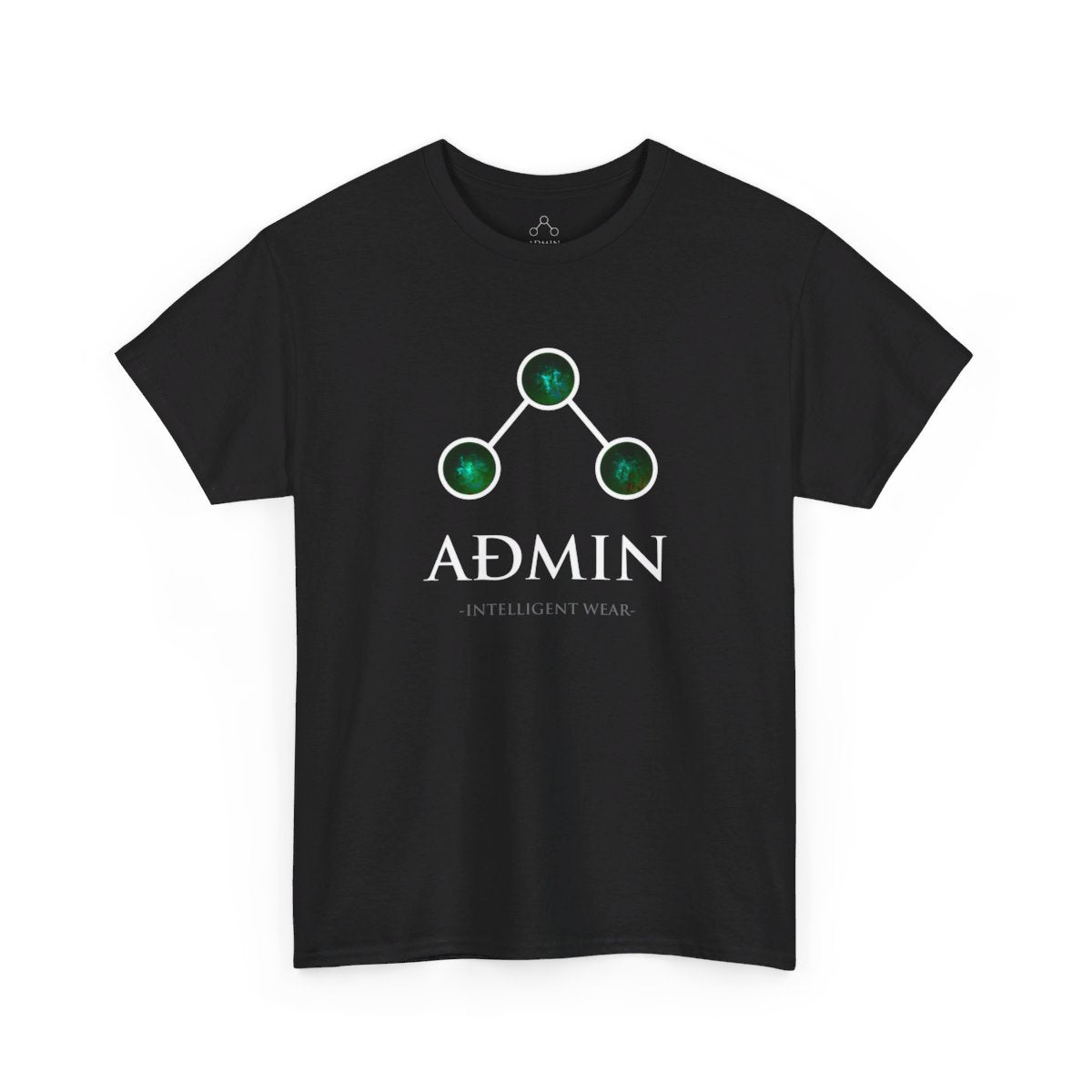 Black Cotton Tee (green orbs)