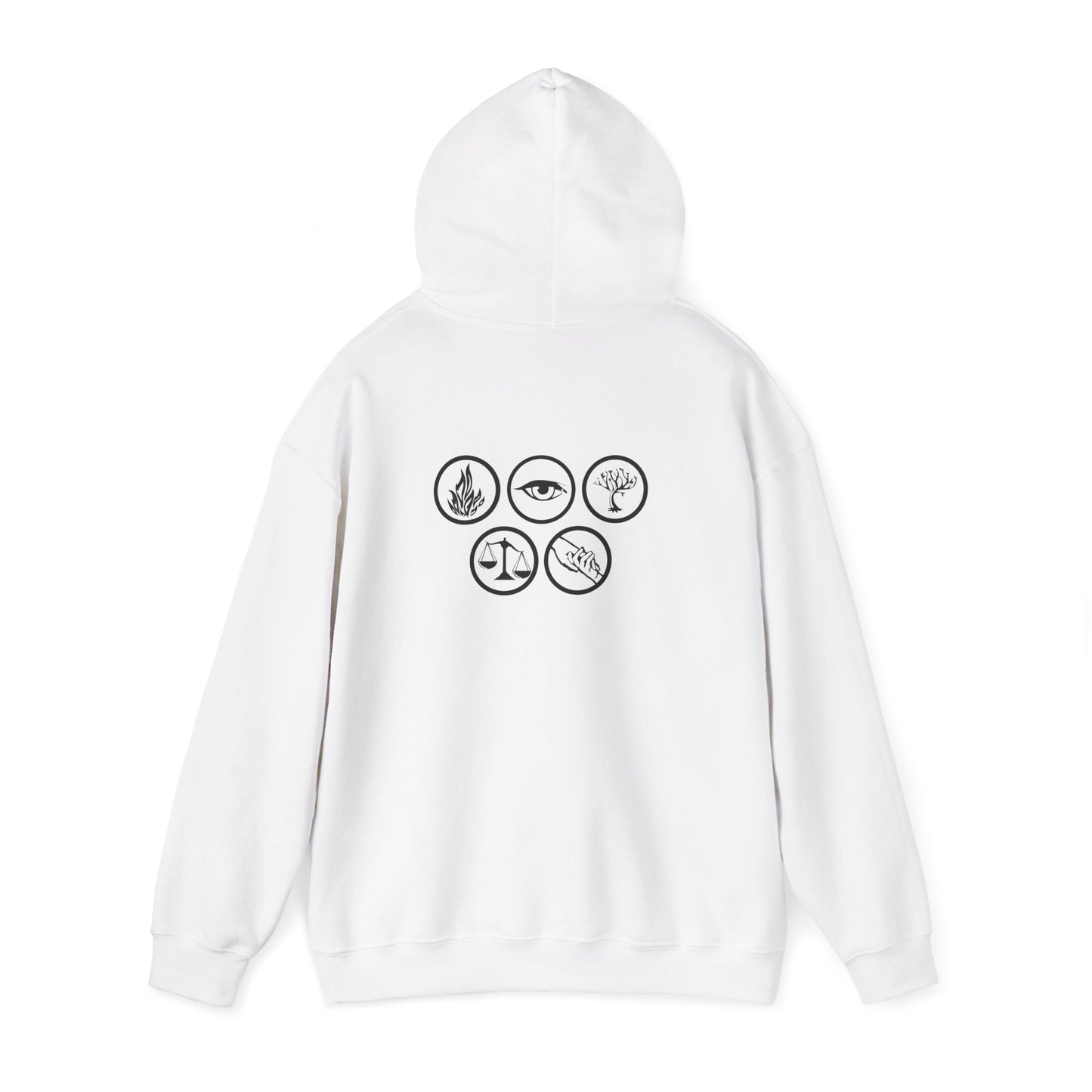 Divergent White Cotton Hoodie