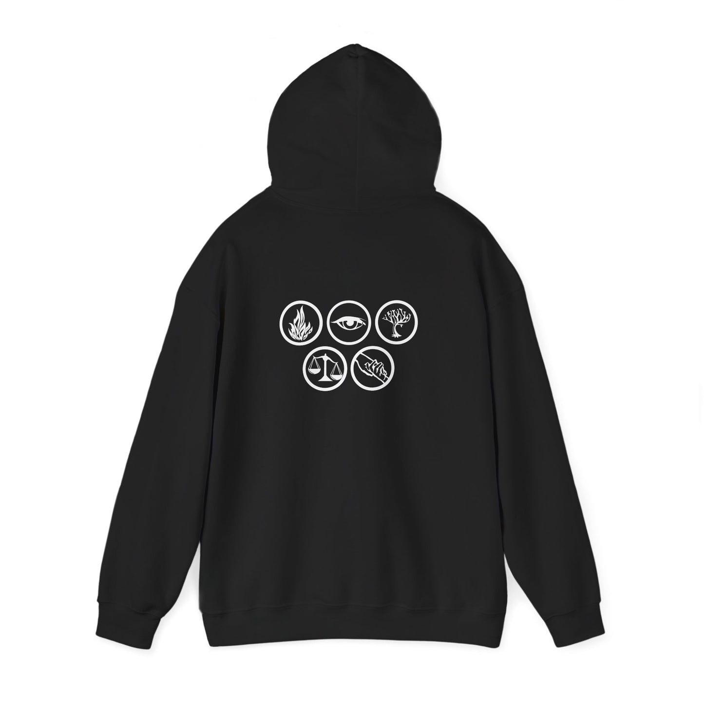 Divergent Black Cotton Hoodie