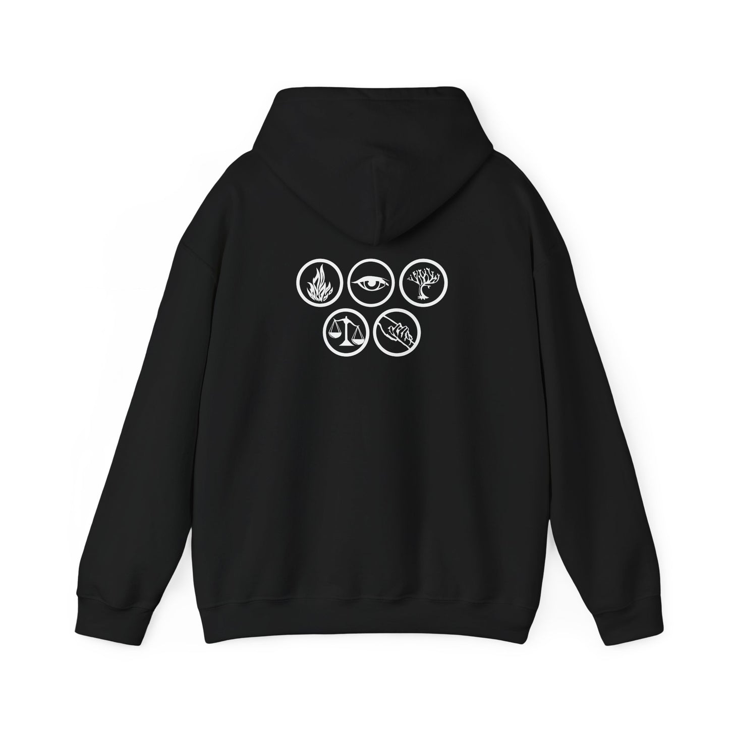 Divergent Black Cotton Hoodie