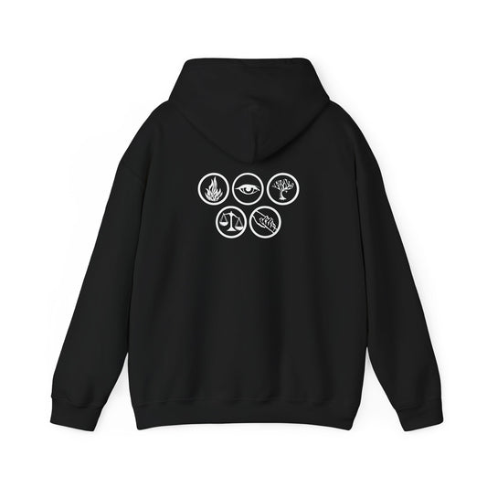 Divergent Black Cotton Hoodie