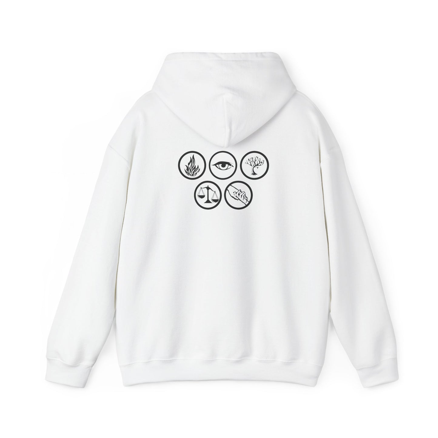 Divergent White Cotton Hoodie