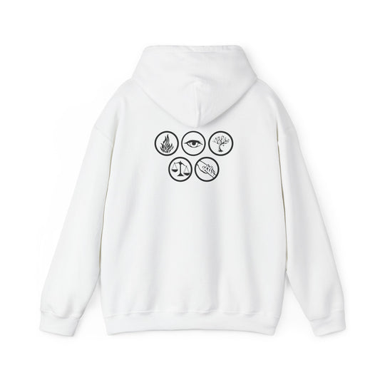 Divergent White Cotton Hoodie