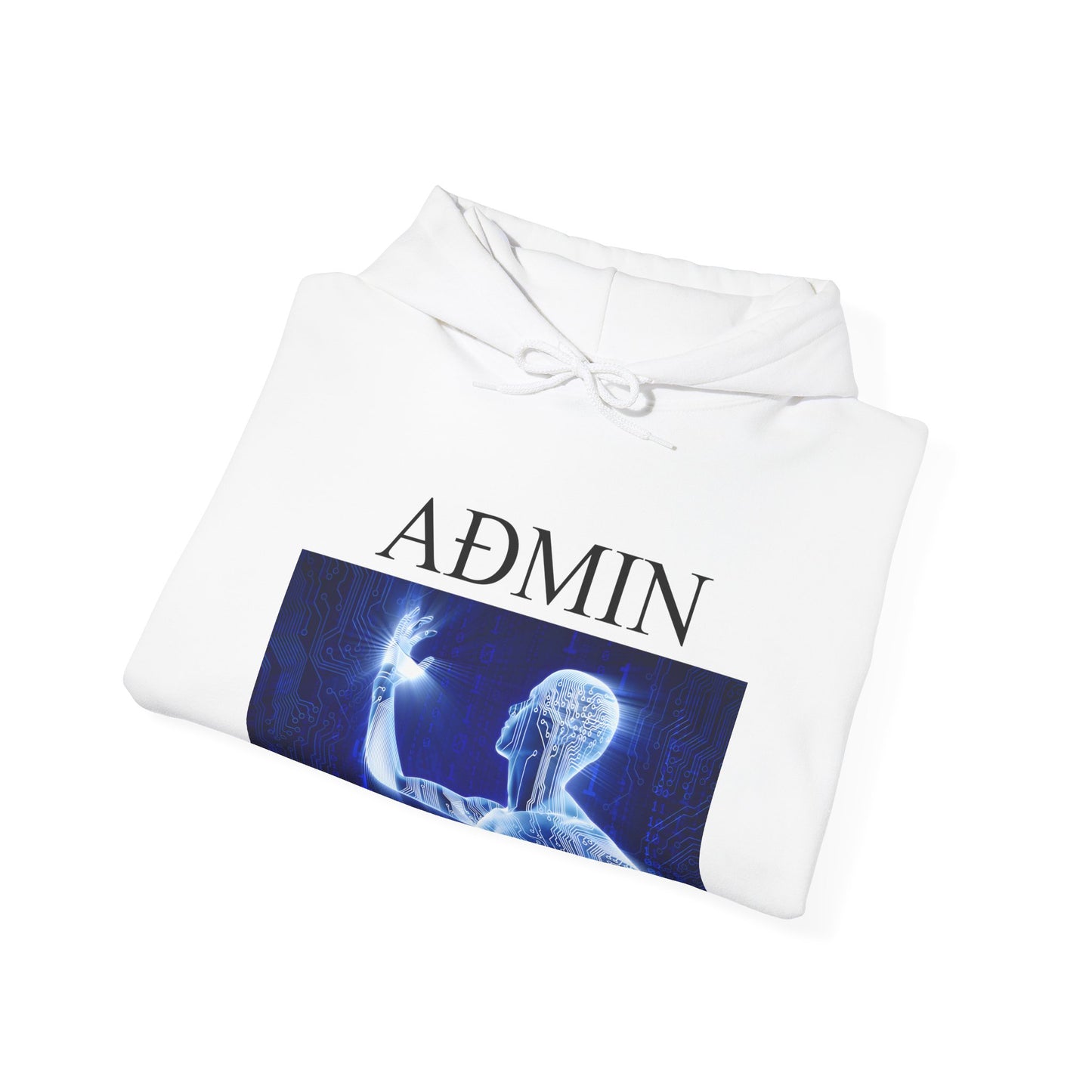 Digital Consciousness Cotton Hoodie (white)