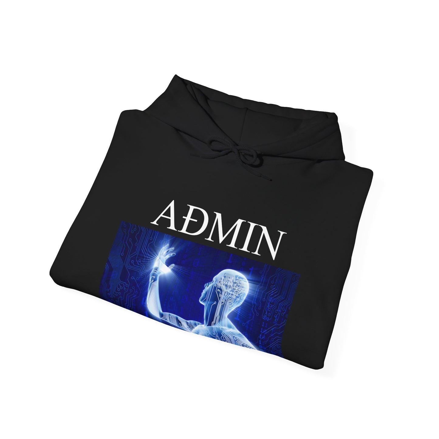 Digital Consciousness Cotton Hoodie (black)