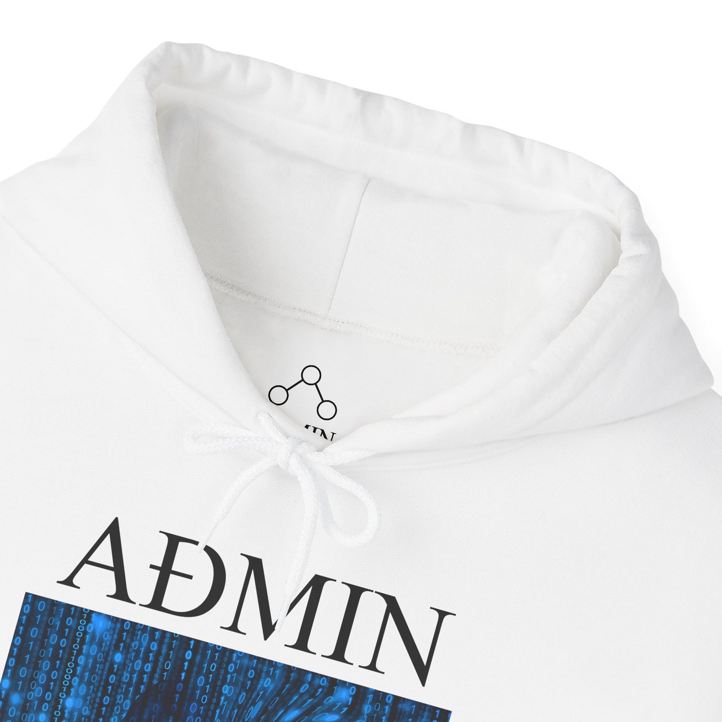 Data Manipulation Cotton Hoodie (white)