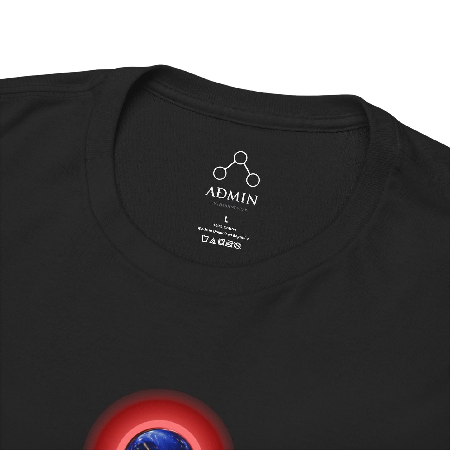 Black Cotton Tee (redblu)