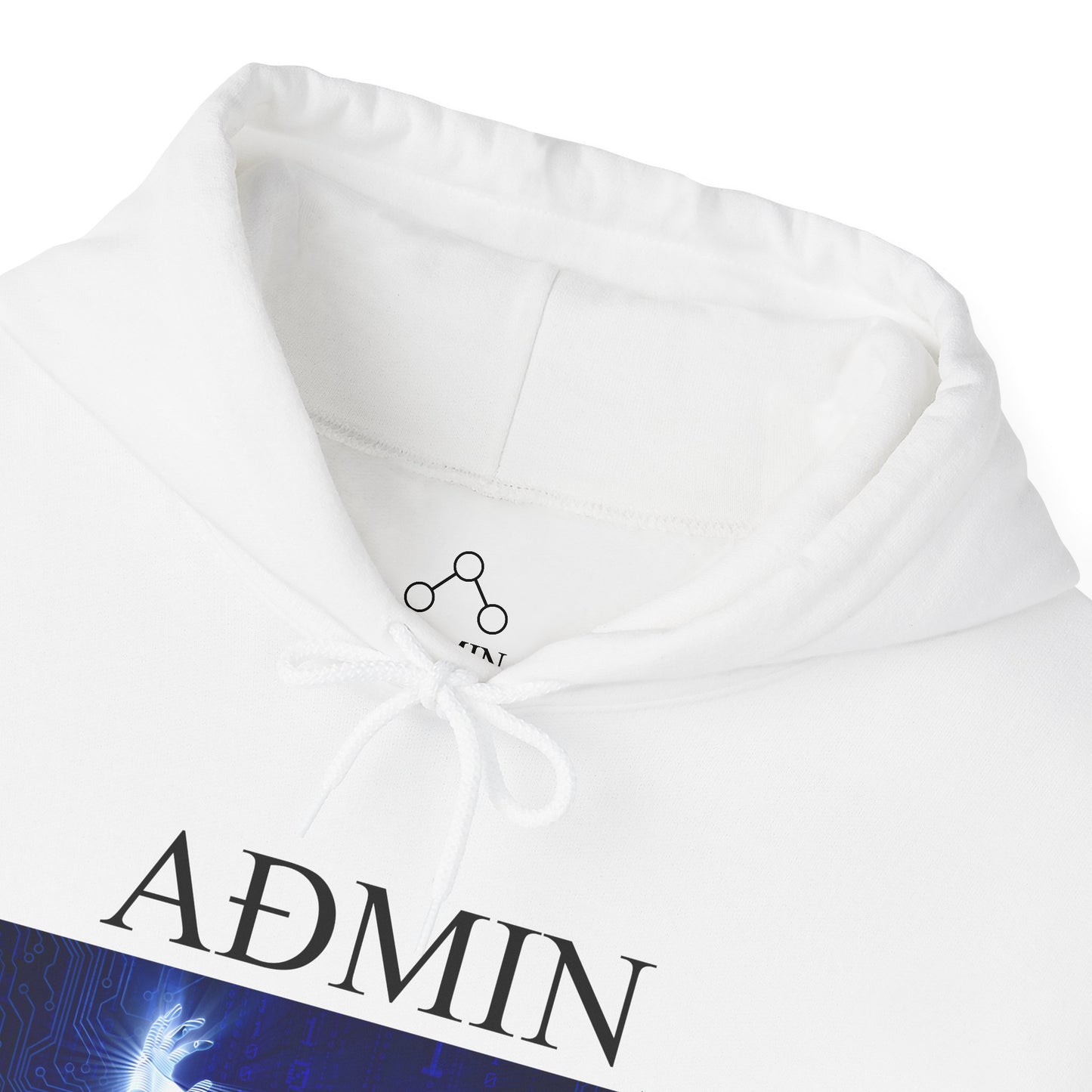 Digital Consciousness Cotton Hoodie (white)
