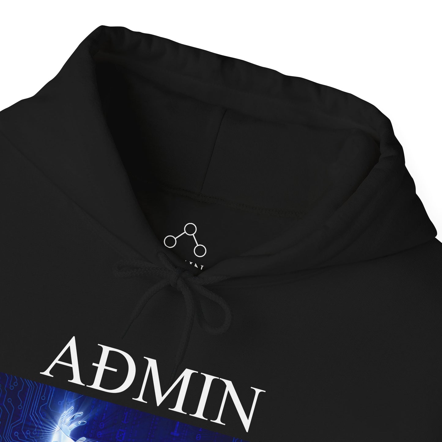 Digital Consciousness Cotton Hoodie (black)