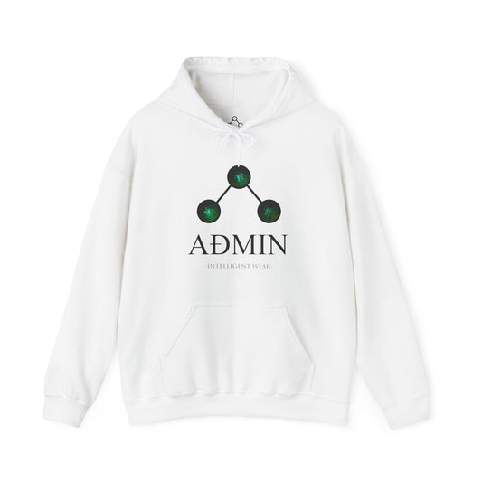 White Cotton Hoodie (green orbs)
