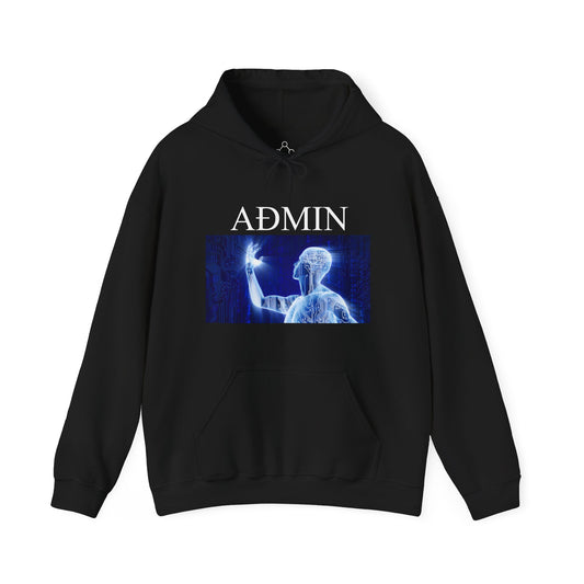 Digital Consciousness Cotton Hoodie (black)