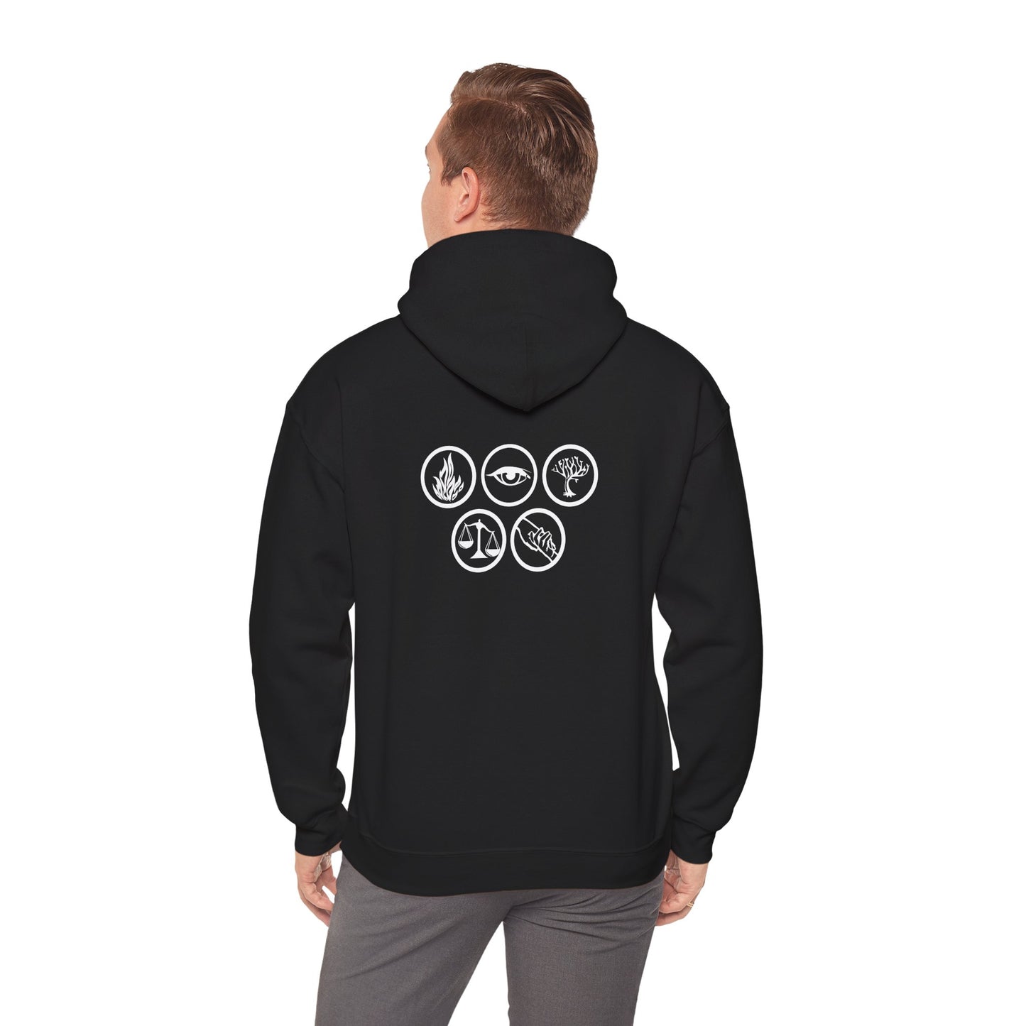 Divergent Black Cotton Hoodie