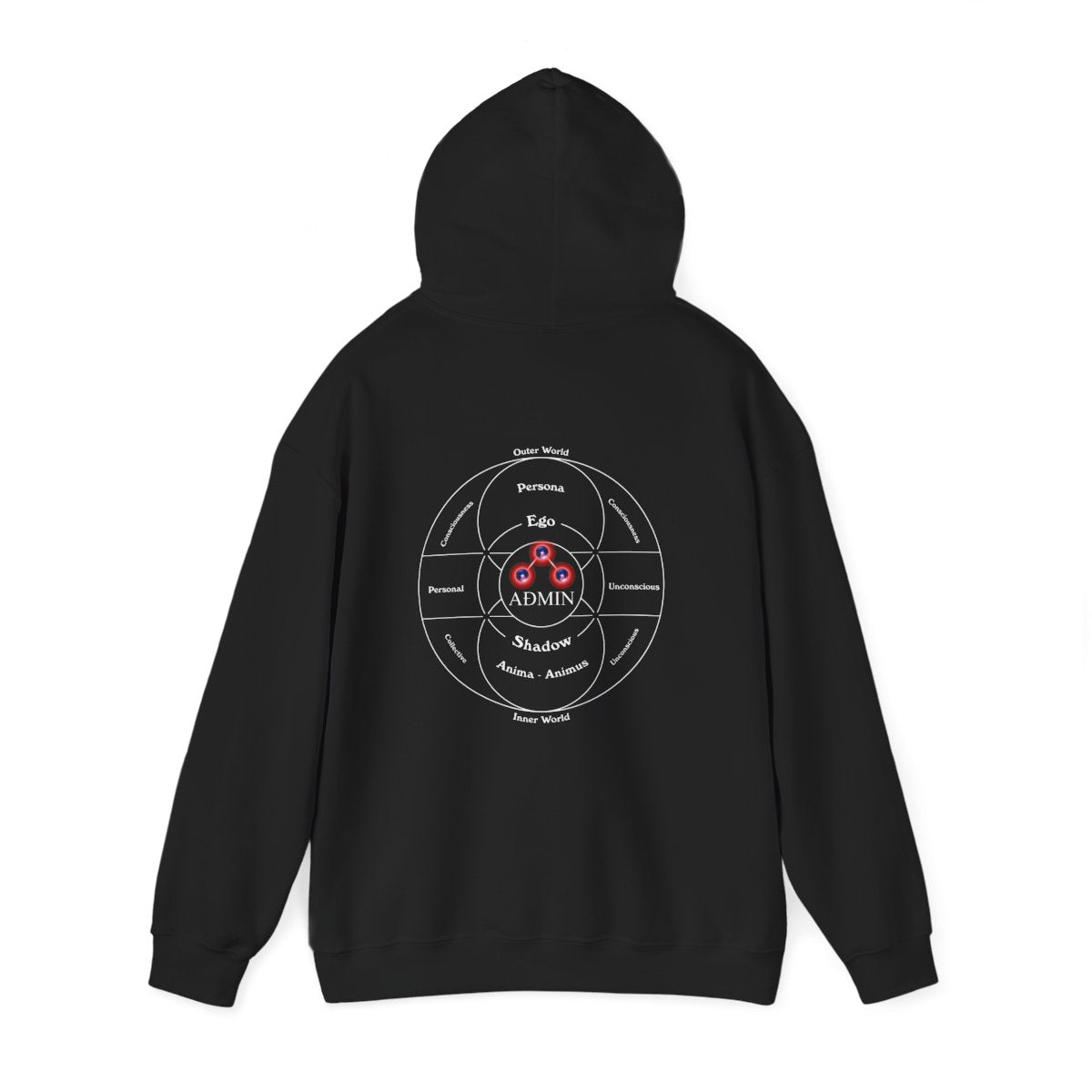 Psyche Cotton Hoodie (redblu orbs)