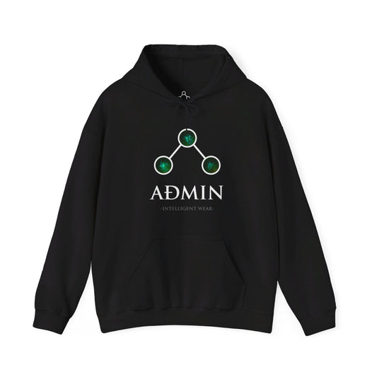 Black Cotton Hoodie (green orbs)
