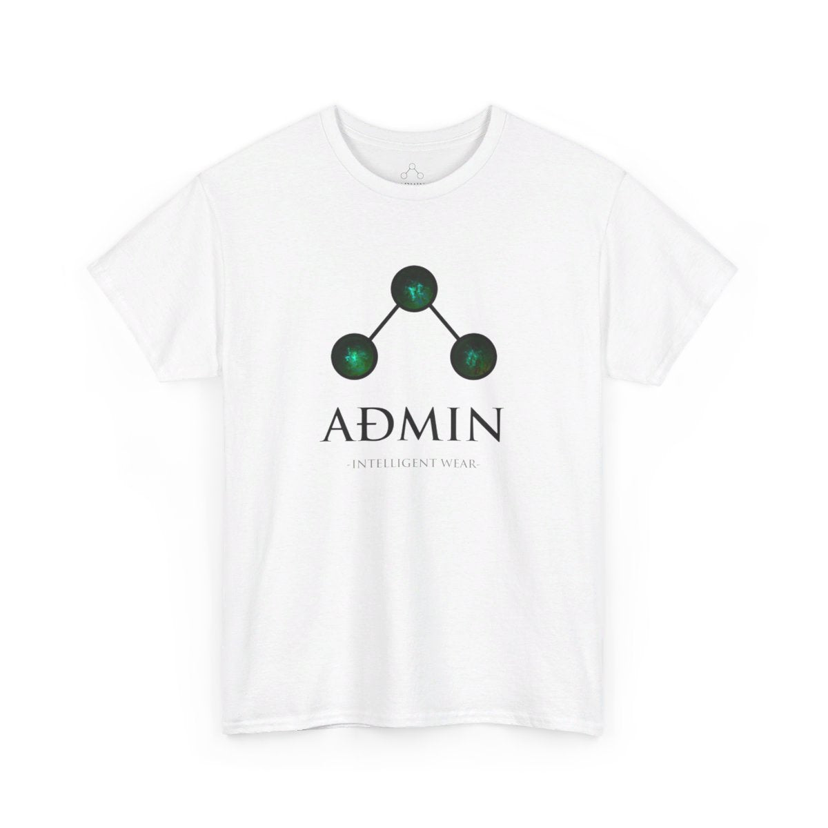 White Cotton Tee (green orbs)