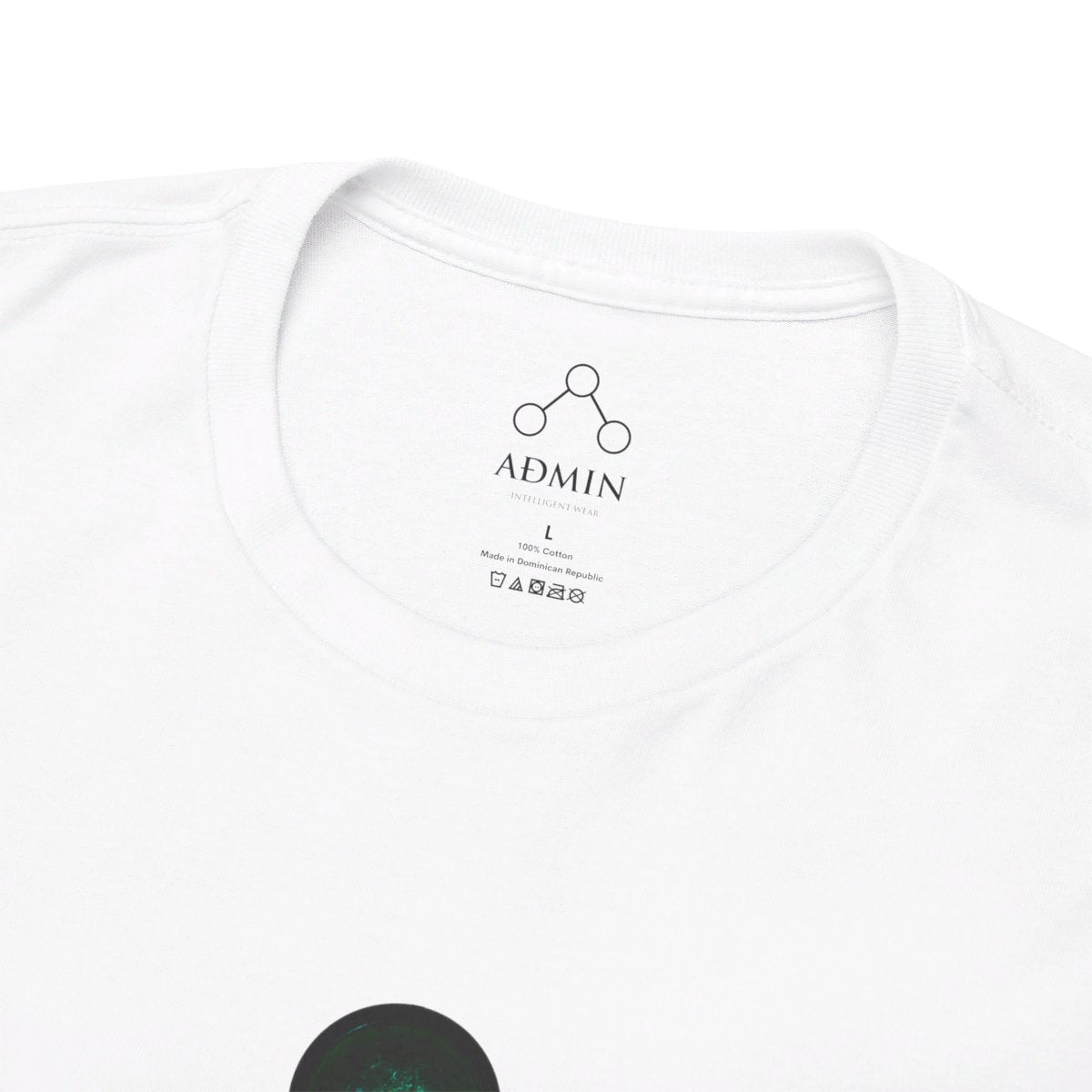 White Cotton Tee (green orbs)